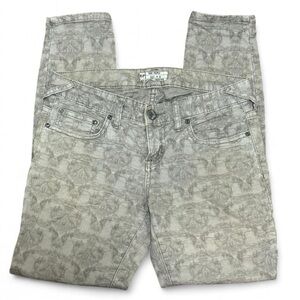 Free People Jacquard Skinny Textured Jeans Size 26